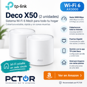 TP-Link Deco X50 (2 unidades) – Sistema WiFi 6 Mesh AX3000